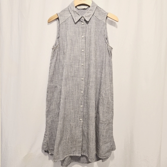 🇪🇦 Zara - Striped Sleeveless Shirt Dress - Picture 8 of 12